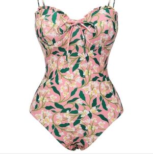Floral Pink One Piece Swimsuit